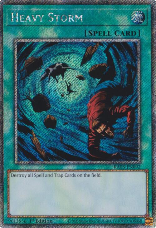 Heavy Storm (Platinum Secret Rare) [RA03-EN092] Platinum Secret Rare | Cracking-Singles