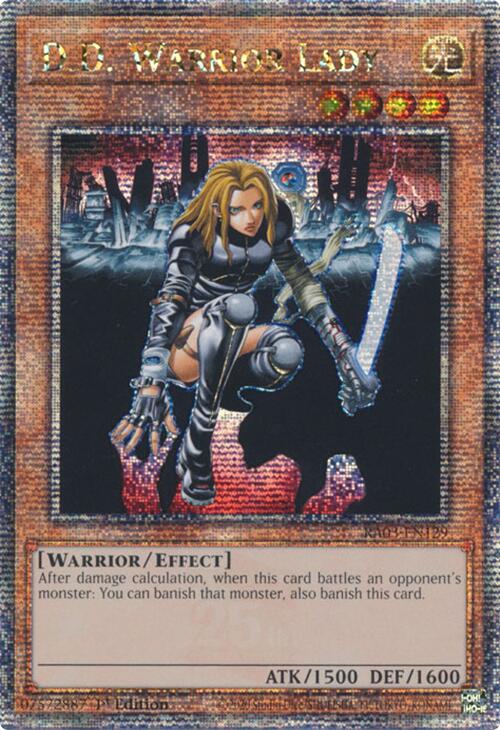 D.D. Warrior Lady (Quarter Century Secret Rare) [RA03-EN129] Quarter Century Secret Rare | Cracking-Singles