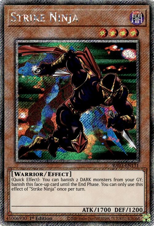 Strike Ninja (Platinum Secret Rare) [RA03-EN131] Platinum Secret Rare | Cracking-Singles