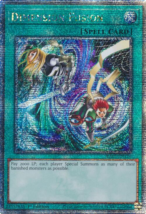 Dimension Fusion (Quarter Century Secret Rare) [RA03-EN136] Quarter Century Secret Rare | Cracking-Singles