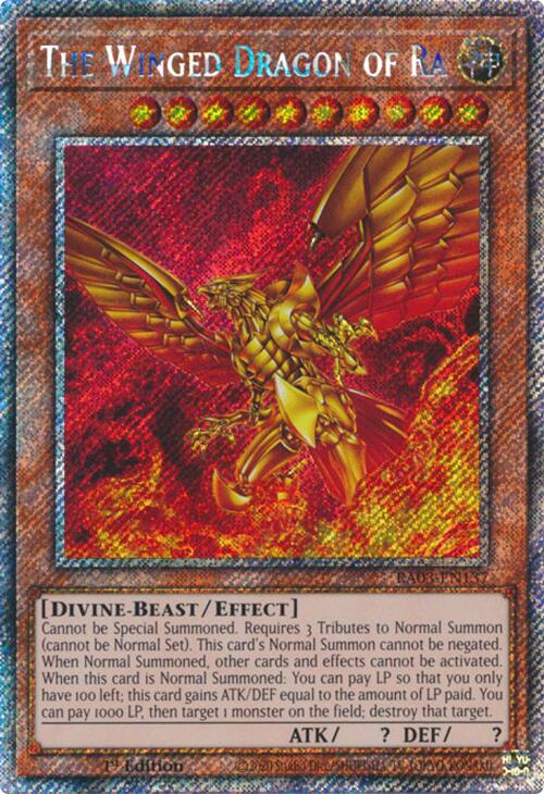 The Winged Dragon of Ra (Platinum Secret Rare) [RA03-EN137] Platinum Secret Rare | Cracking-Singles