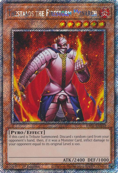 Thestalos the Firestorm Monarch (Platinum Secret Rare) [RA03-EN143] Platinum Secret Rare | Cracking-Singles