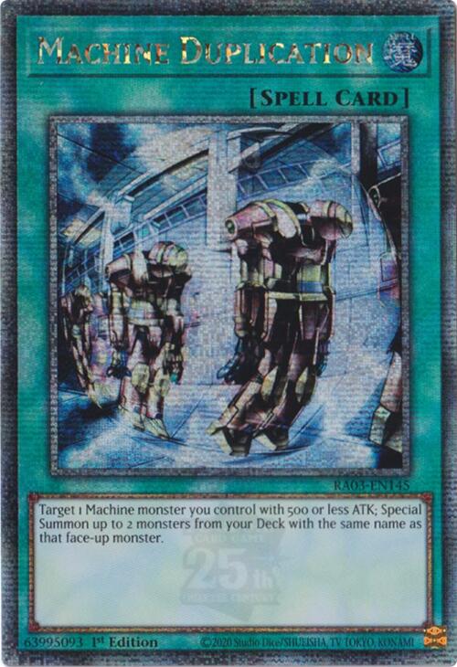 Machine Duplication (Quarter Century Secret Rare) [RA03-EN145] Quarter Century Secret Rare | Cracking-Singles