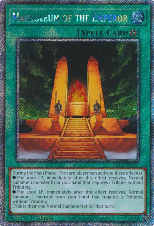 Mausoleum of the Emperor (Platinum Secret Rare) [RA03-EN167] Platinum Secret Rare | Cracking-Singles