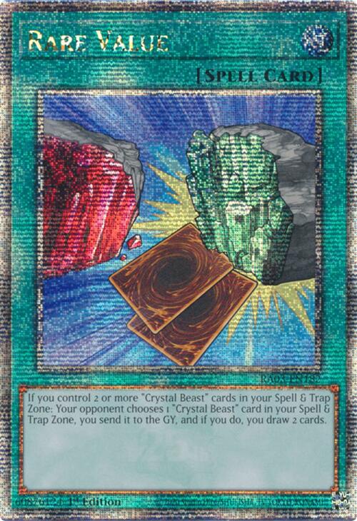 Rare Value (Quarter Century Secret Rare) [RA03-EN182] Quarter Century Secret Rare | Cracking-Singles