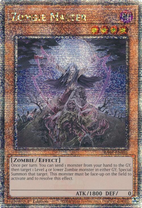 Zombie Master (Quarter Century Secret Rare) [RA03-EN185] Quarter Century Secret Rare | Cracking-Singles