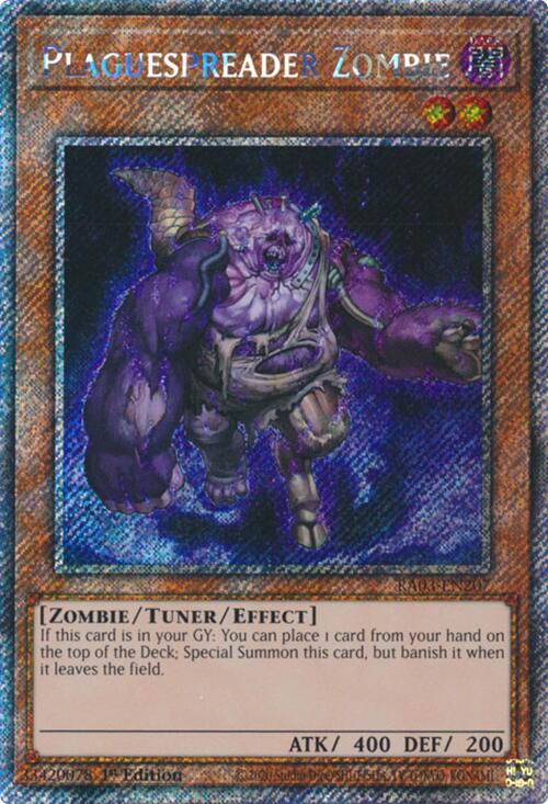 Plaguespreader Zombie (Platinum Secret Rare) [RA03-EN207] Platinum Secret Rare | Cracking-Singles