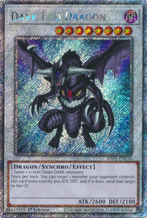 Dark End Dragon (Platinum Secret Rare) [RA03-EN216] Platinum Secret Rare | Cracking-Singles