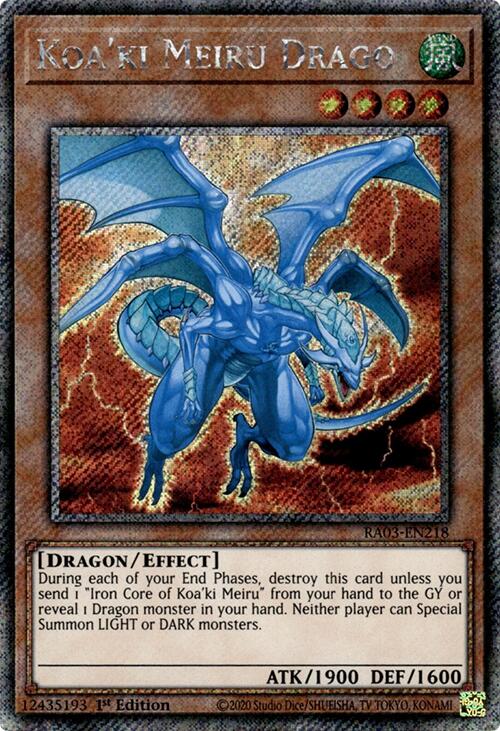 Koa'ki Meiru Drago (Platinum Secret Rare) [RA03-EN218] Platinum Secret Rare | Cracking-Singles