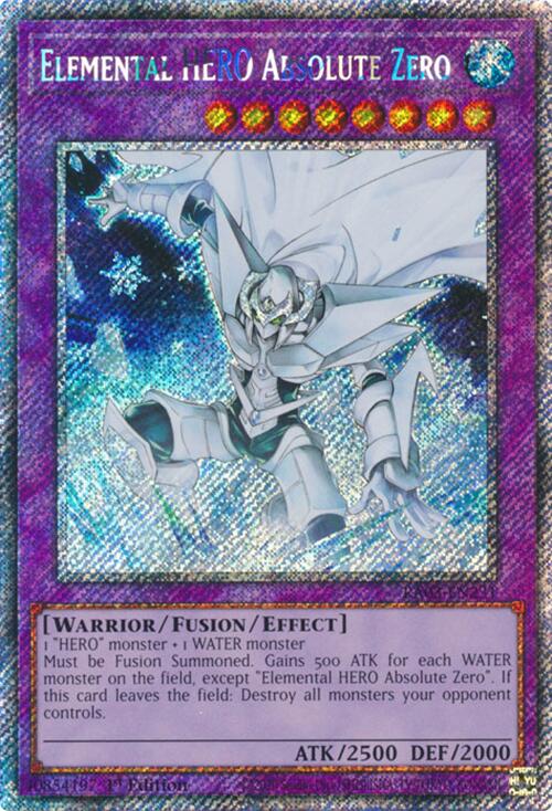 Elemental HERO Absolute Zero (Platinum Secret Rare) [RA03-EN231] Platinum Secret Rare | Cracking-Singles