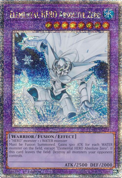 Elemental HERO Absolute Zero (Quarter Century Secret Rare) [RA03-EN231] Quarter Century Secret Rare | Cracking-Singles