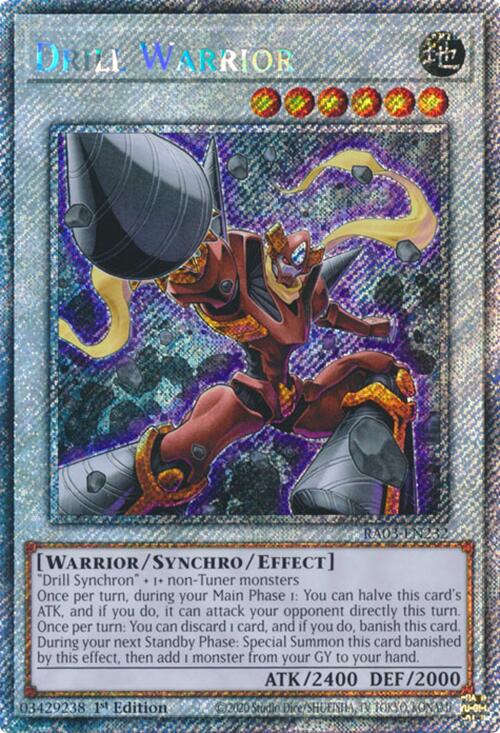 Drill Warrior (Platinum Secret Rare) [RA03-EN232] Platinum Secret Rare | Cracking-Singles