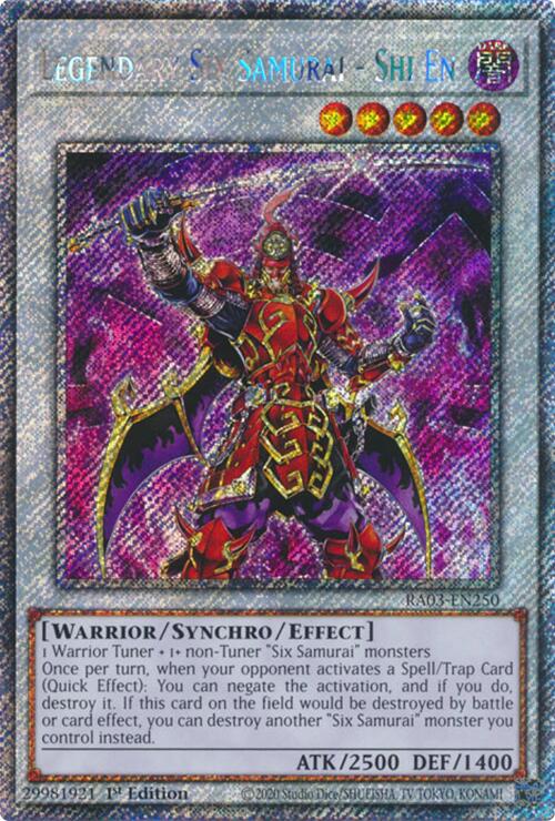 Legendary Six Samurai - Shi En (Platinum Secret Rare) [RA03-EN250] Platinum Secret Rare | Cracking-Singles