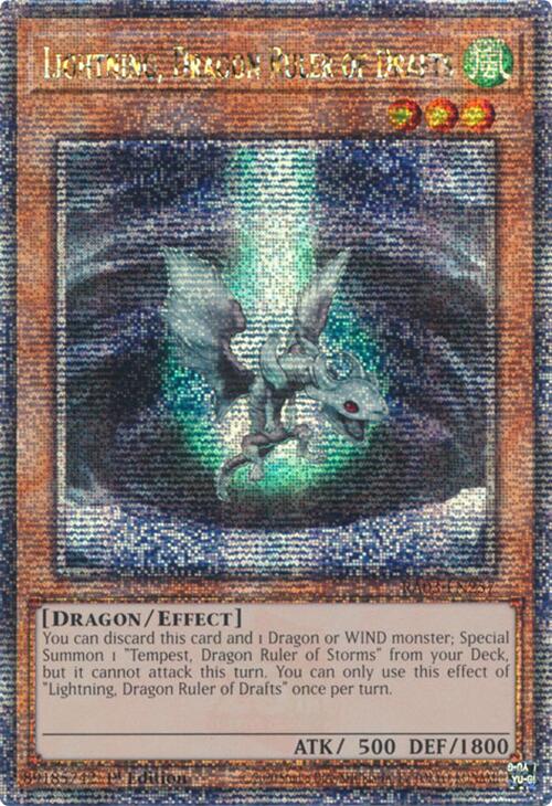 Lightning, Dragon Ruler of Drafts (Quarter Century Secret Rare) [RA03-EN257] Quarter Century Secret Rare | Cracking-Singles