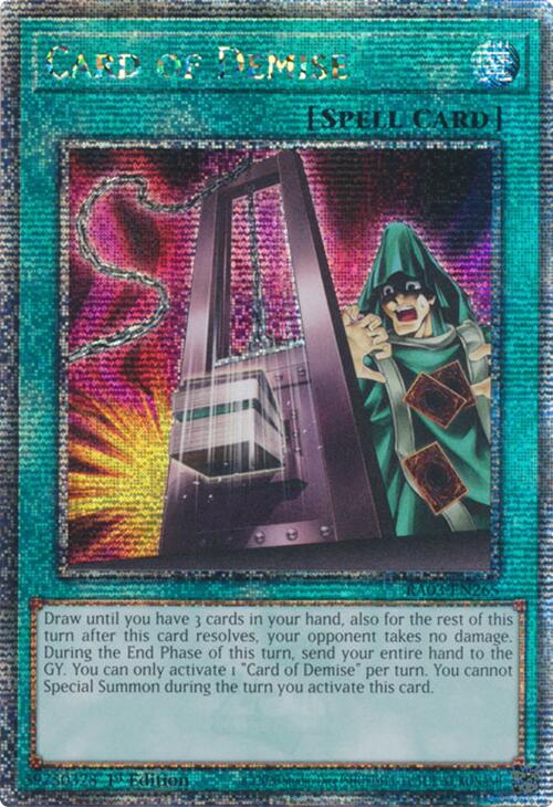 Card of Demise (Quarter Century Secret Rare) [RA03-EN265] Quarter Century Secret Rare | Cracking-Singles