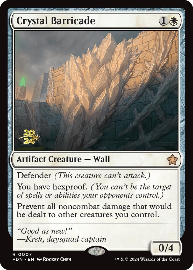 Crystal Barricade [Foundations Prerelease Promos] | Cracking-Singles