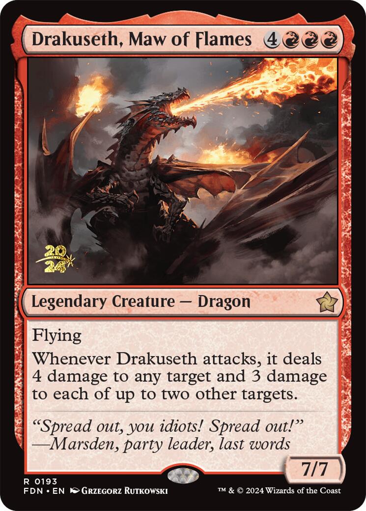 Drakuseth, Maw of Flames [Foundations Prerelease Promos] | Cracking-Singles