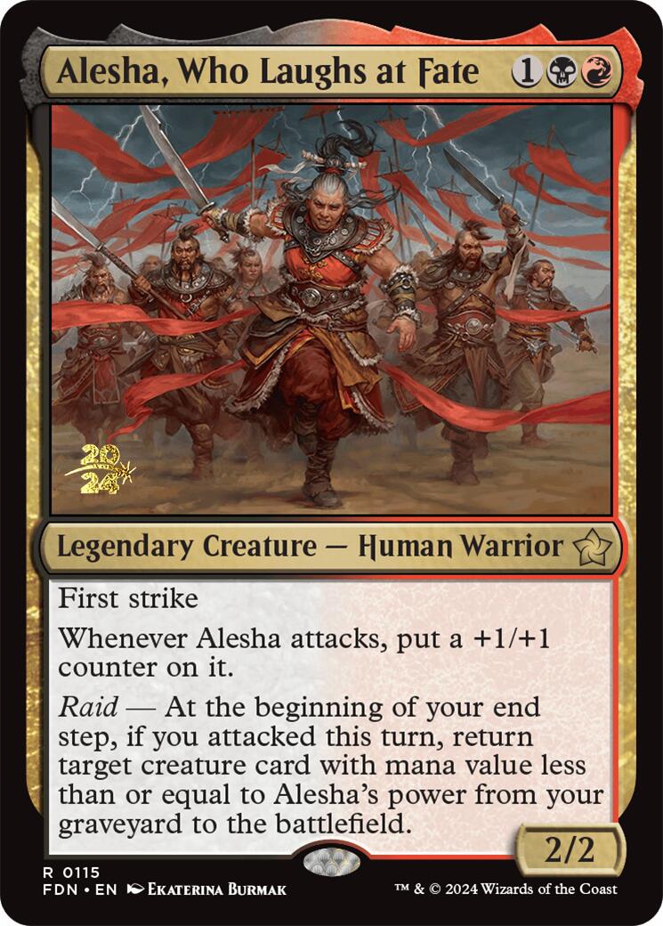 Alesha, Who Laughs at Fate [Foundations Prerelease Promos] | Cracking-Singles