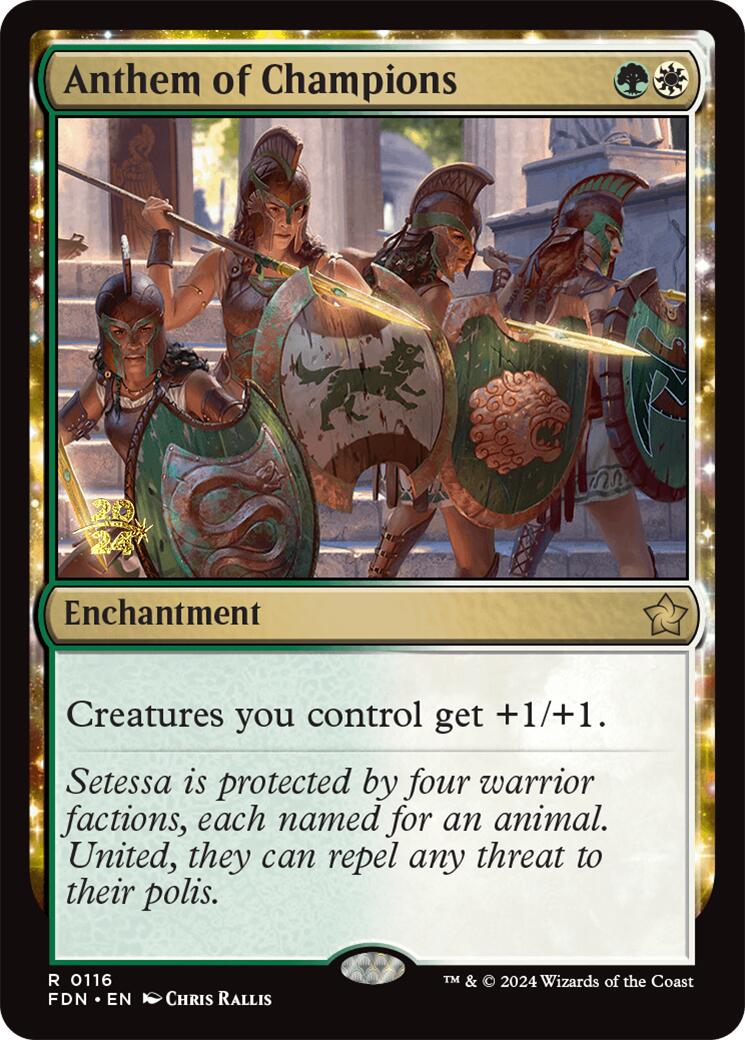 Anthem of Champions [Foundations Prerelease Promos] | Cracking-Singles