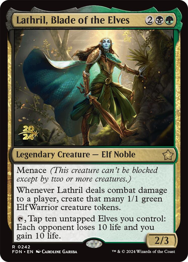 Lathril, Blade of the Elves [Foundations Prerelease Promos] | Cracking-Singles