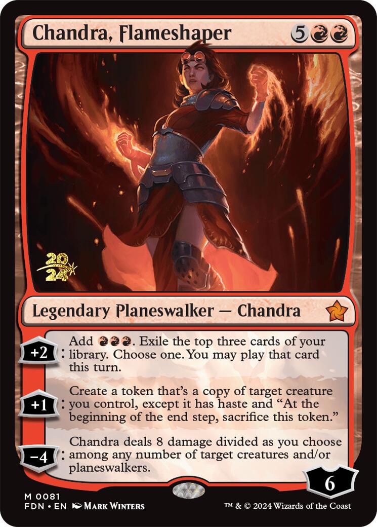 Chandra, Flameshaper [Foundations Prerelease Promos] | Cracking-Singles