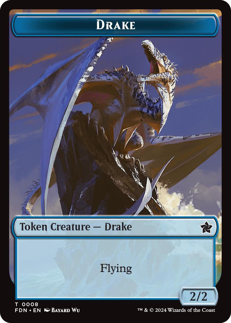 Drake // Goblin Doubled-Sided Token [Foundations Tokens] | Cracking-Singles