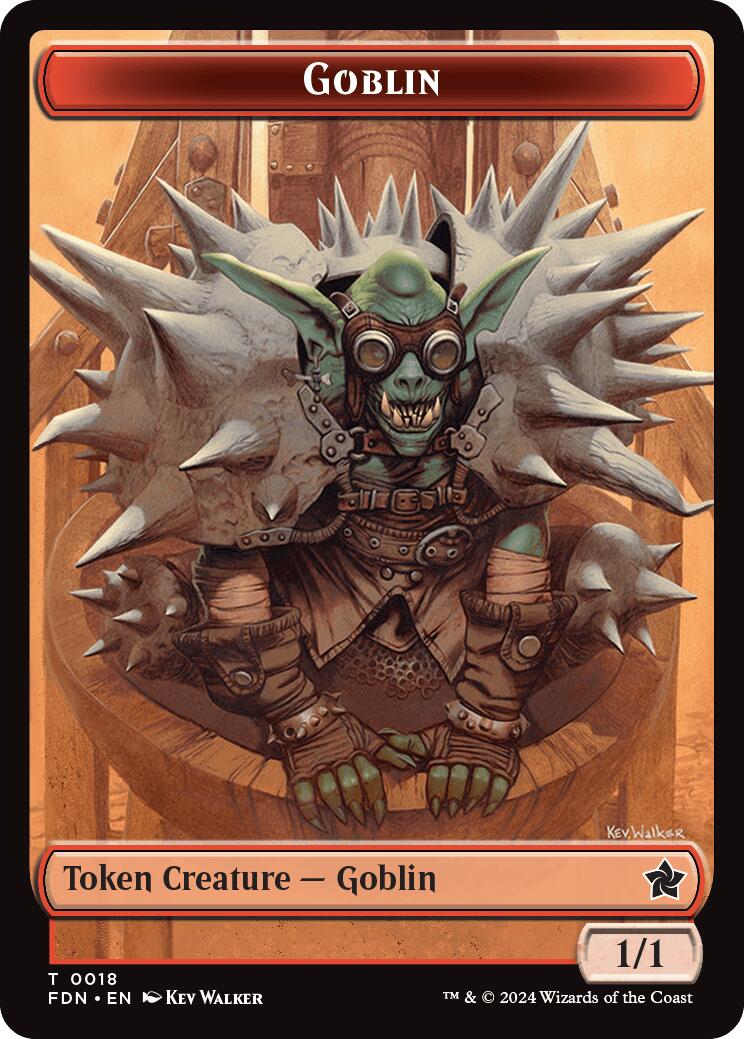 Drake // Goblin Doubled-Sided Token [Foundations Tokens] | Cracking-Singles