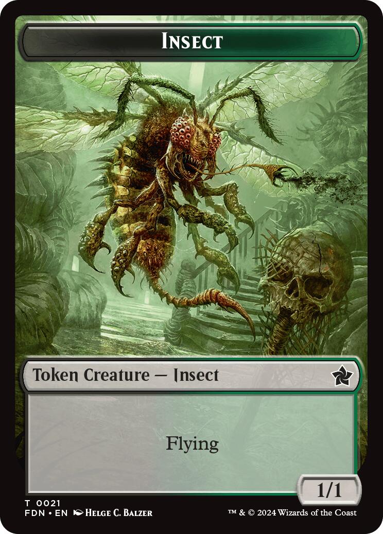 Goblin // Insect Doubled-Sided Token [Foundations Tokens] | Cracking-Singles