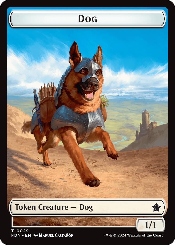 Dog // Beast (0033) Double-Sided Token [Foundations Tokens] | Cracking-Singles