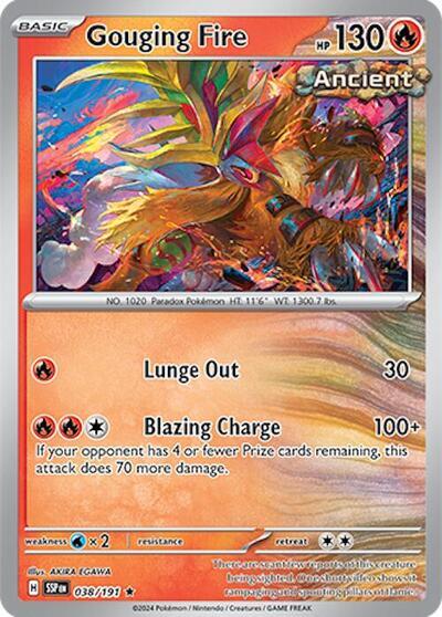 Gouging Fire (038/191) (Deck Exclusives) [Scarlet & Violet: Surging Sparks] | Cracking-Singles