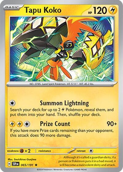 Tapu Koko (065/191) (Deck Exclusives) [Scarlet & Violet: Surging Sparks] | Cracking-Singles