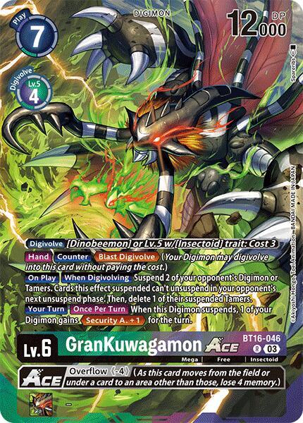 GranKuwagamon ACE [BT16-046] (Alternate Art) [Special Limited Set] | Cracking-Singles