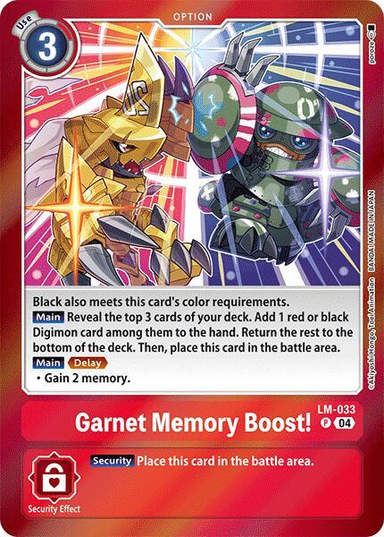 Garnet Memory Boost! [LM-033] [Special Limited Set] | Cracking-Singles