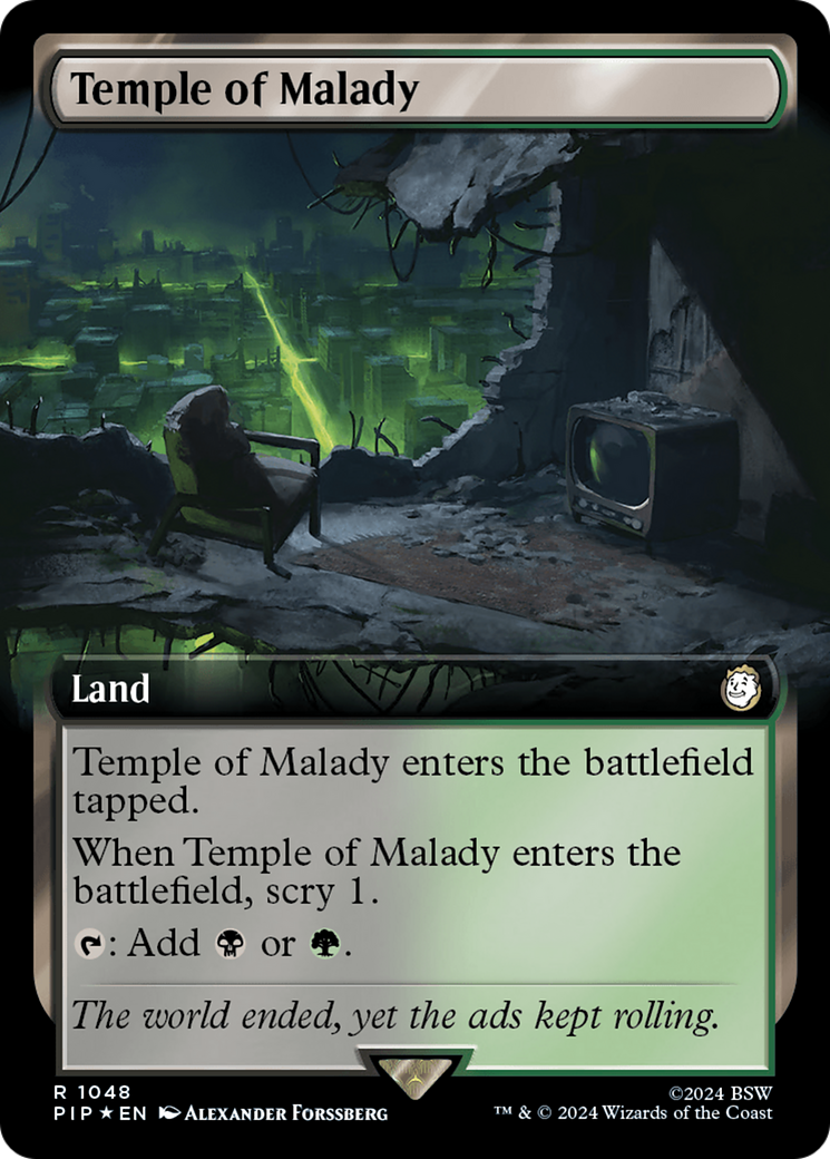 Temple of Malady (Extended Art) (Surge Foil) [Fallout] | Cracking-Singles