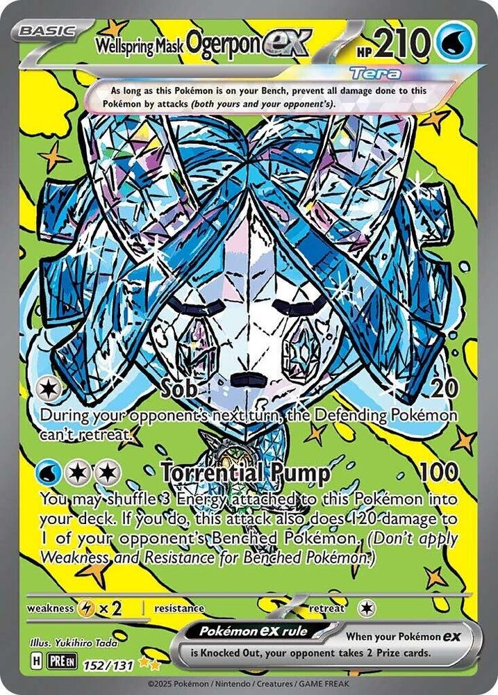 Wellspring Mask Ogerpon ex (152/131) [Scarlet & Violet: Prismatic Evolutions] | Cracking-Singles