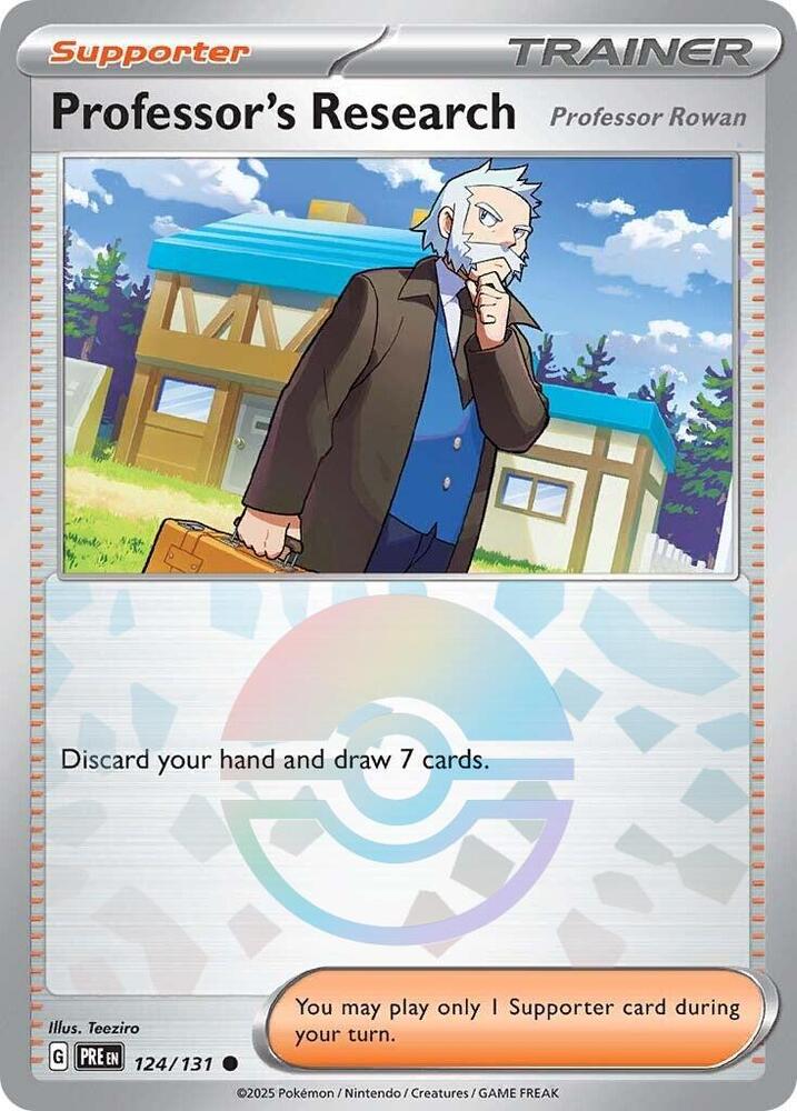 Professor's Research (124/131) [Professor Rowan] (Poke Ball Pattern) [Scarlet & Violet: Prismatic Evolutions] | Cracking-Singles