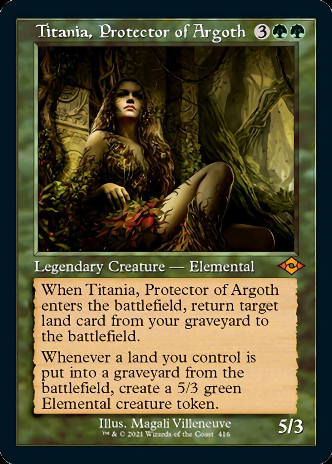 Titania, Protector of Argoth (Retro Foil Etched) [Modern Horizons 2] | Cracking-Singles