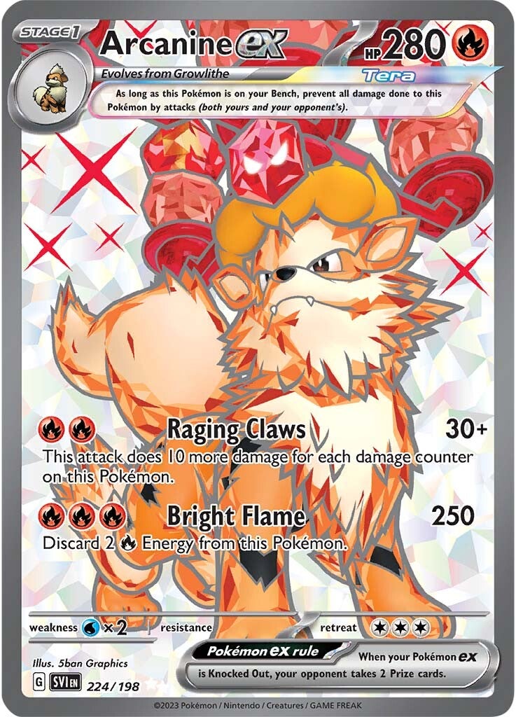 Arcanine ex (224/198) [Scarlet & Violet: Base Set] | Cracking-Singles