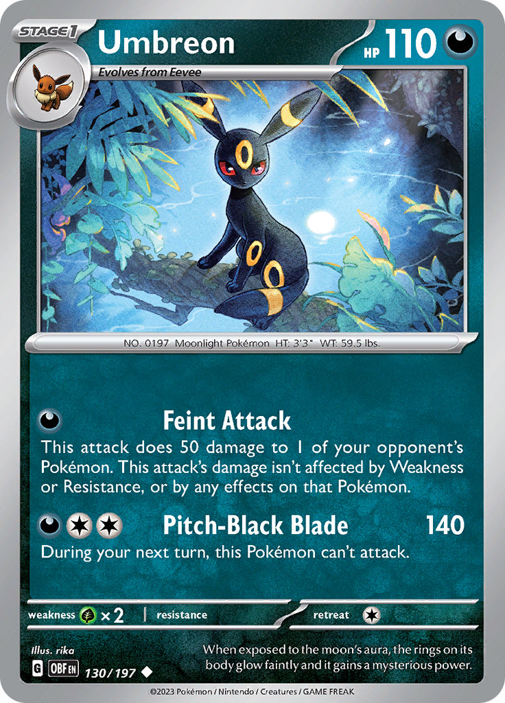 Umbreon (130/197) [Scarlet & Violet: Obsidian Flames] | Cracking-Singles