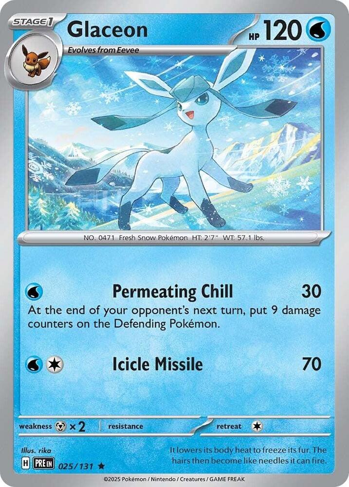 Glaceon (025/131) [Scarlet & Violet: Prismatic Evolutions] | Cracking-Singles