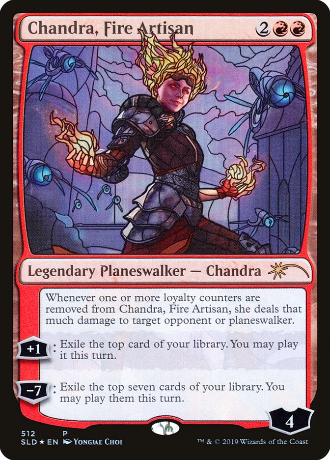 Chandra, Fire Artisan (Stained Glass) [Secret Lair Drop Promos] | Cracking-Singles