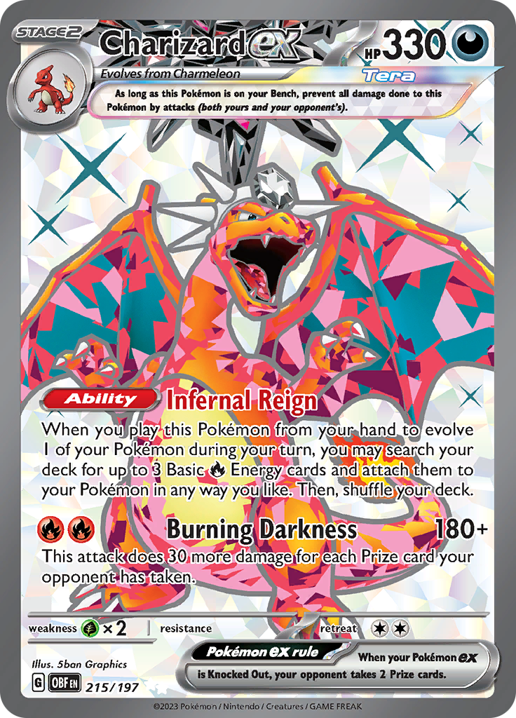 Charizard ex (215/197) [Scarlet & Violet: Obsidian Flames] | Cracking-Singles