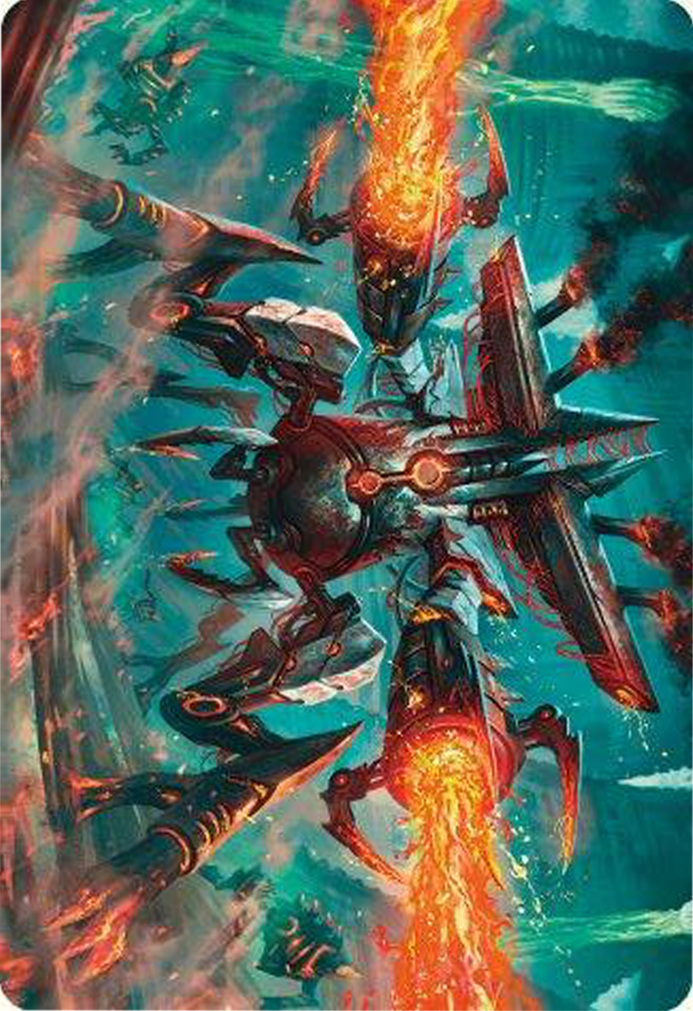 Exterminator Magmarch Art Card [Modern Horizons 3 Art Series] | Cracking-Singles