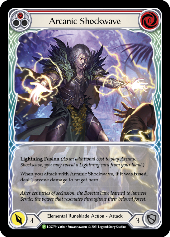 Arcanic Shockwave (Red Extended Art) [LGS079] (Promo)  Rainbow Foil | Cracking-Singles