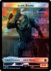 Alien Rhino // Beast Double-Sided Token (Surge Foil) [Doctor Who Tokens] | Cracking-Singles