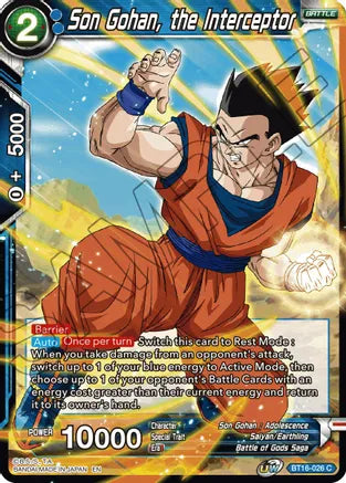 Son Gohan, the Interceptor (BT16-026) [Realm of the Gods] | Cracking-Singles