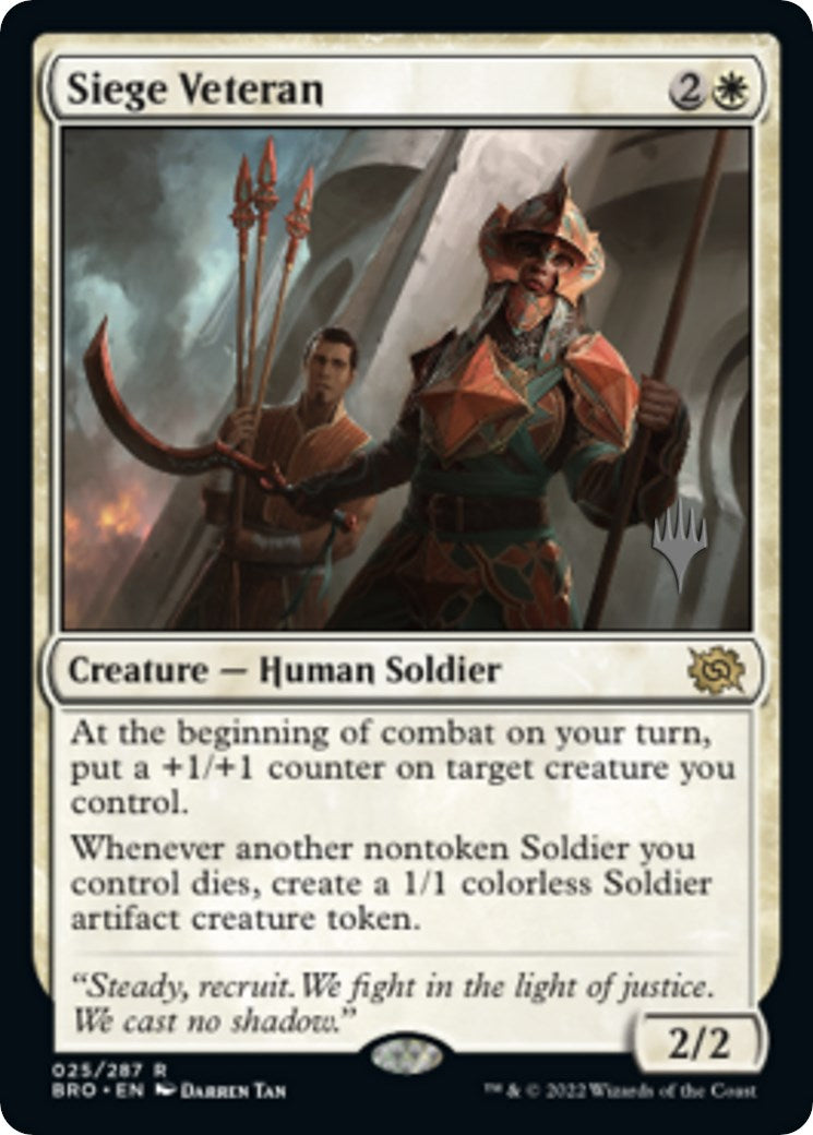 Siege Veteran (Promo Pack) [The Brothers' War Promos] | Cracking-Singles