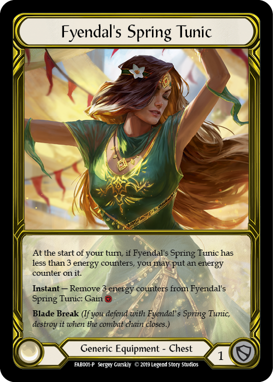 Fyendal's Spring Tunic [FAB001-P] (Promo)  1st Edition Cold Foil - Golden | Cracking-Singles