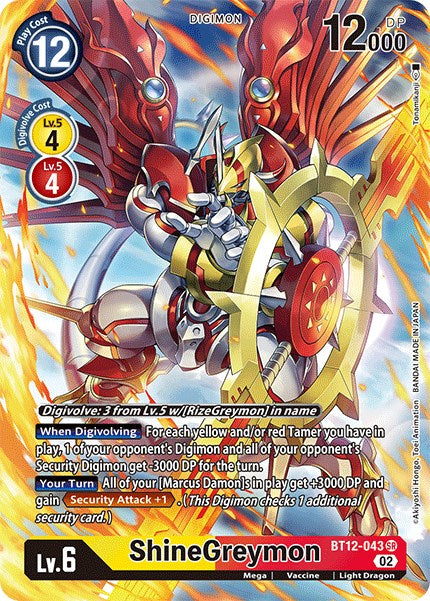 ShineGreymon [BT12-043] (Alternate Art) [Across Time] | Cracking-Singles