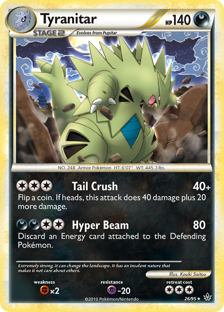 Tyranitar (26/95) [HeartGold & SoulSilver: Unleashed] | Cracking-Singles